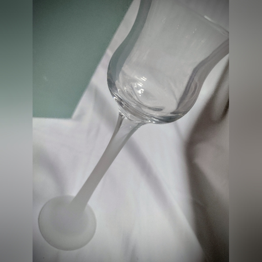Brand New Set of THREE PartyLite P9248 Tall Frosted Stem Glass Votive Holders - Picture 9 of 10